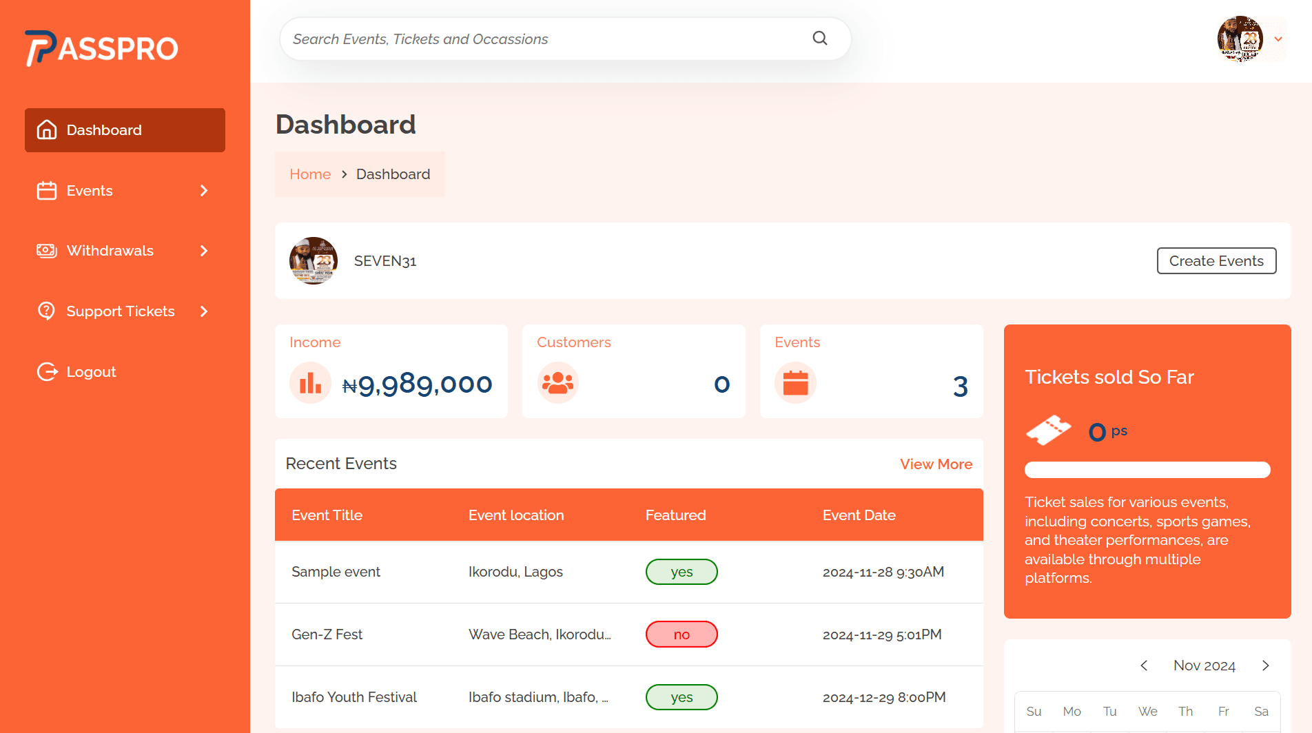 Passpro Africa Vendor Dashboard